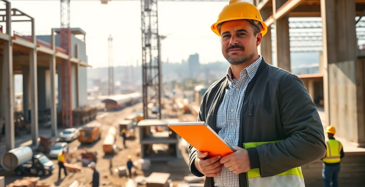 New Jersey Construction Manager supervising a construction site with professionalism and expertise.