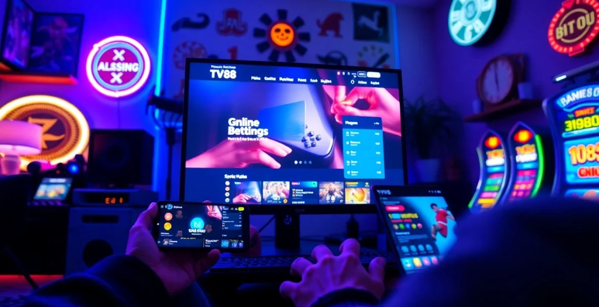 TV88 online betting platform showcasing gaming excitement and user-friendly design.