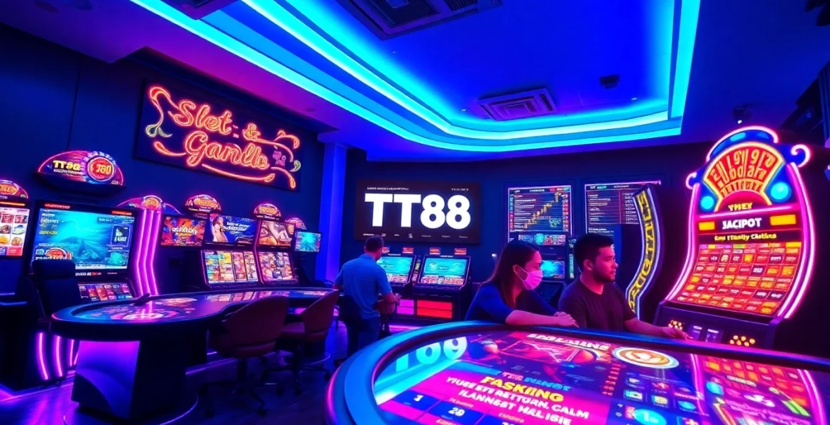 TT88 online gambling platform showcasing vibrant gaming interfaces and user interaction.