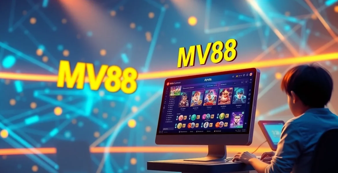 MV88 engaging online gaming scene showcasing vibrant user interface and USDT transactions.