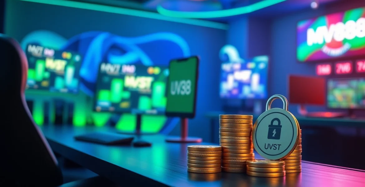 MV88 app interface on smartphone highlighting safe USDT transactions in a modern gaming setup