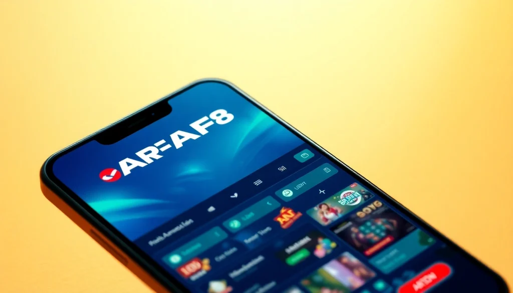 Online betting experience with AF88, showcasing vibrant game options and a user-friendly interface.