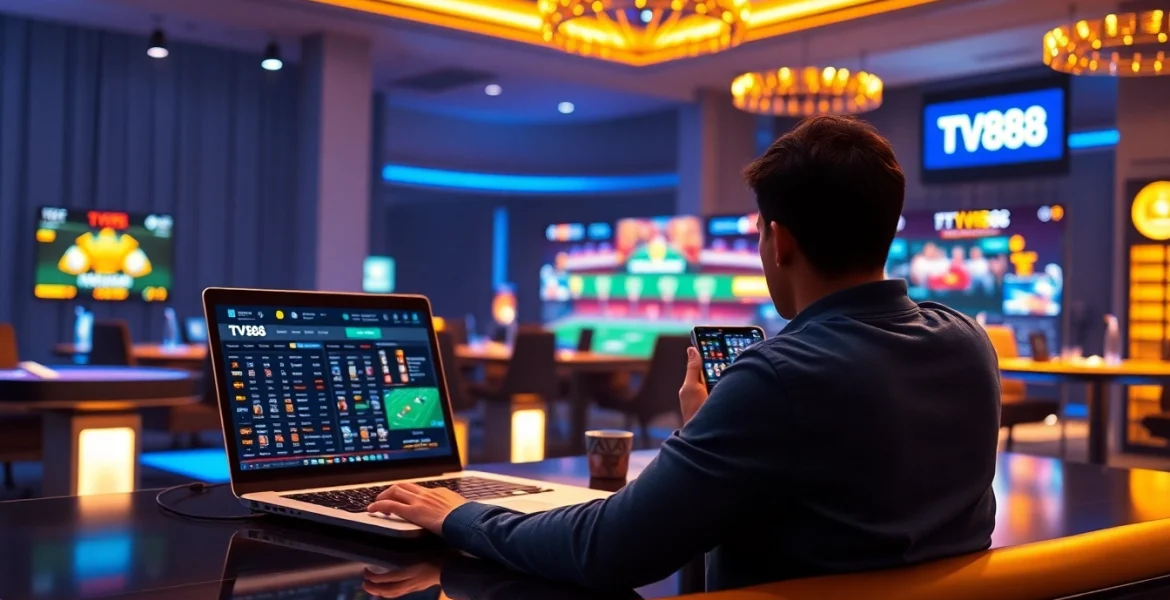 TV88 online gaming experience showcasing smooth interface and vibrant live betting.