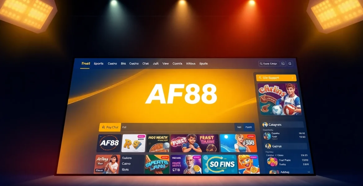 Engaging AF88 online betting platform interface showcasing a vibrant and user-friendly design.
