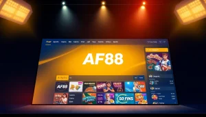 Engaging AF88 online betting platform interface showcasing a vibrant and user-friendly design.