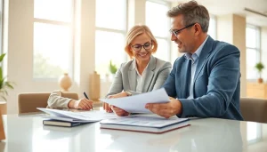 Engaging scene illustrating retirement planning San Antonio between a financial advisor and client