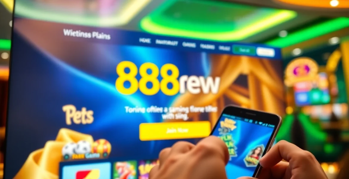Engaging user experience on 888new online gaming platform with vibrant interface.