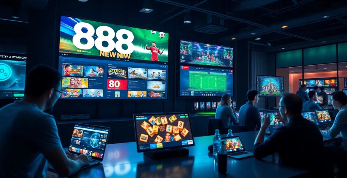 Experience the dynamic online gaming world with 888new, featuring vibrant games and a modern interface.