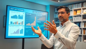 카드 한도 현금화를 설명하는 전문가가 있는 현대적인 사무실