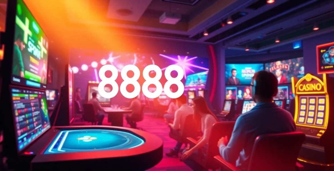 Exciting digital gaming experience showcasing 888new's vibrant online betting interface.