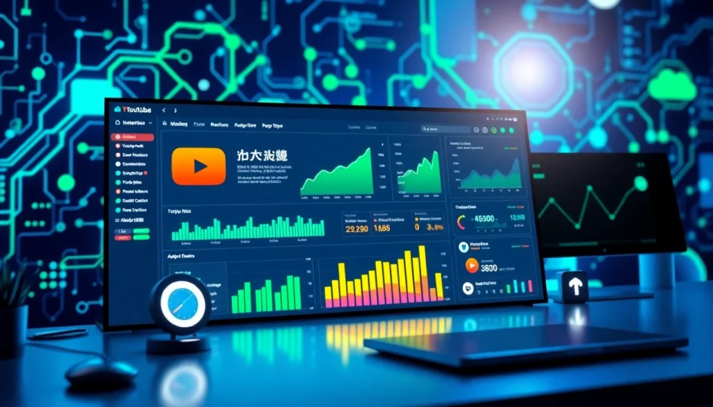 Visual representation of a youtube smm panel highlighting analytics and social media marketing tools.