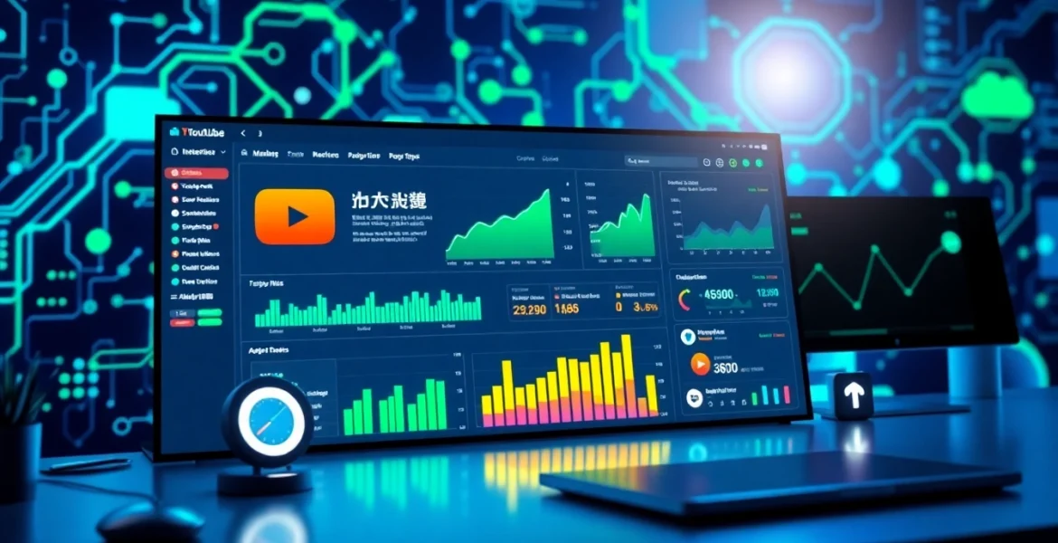 Visual representation of a youtube smm panel highlighting analytics and social media marketing tools.