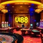 Exciting UU88 casino scene with vibrant gaming tables and players engaged in thrilling actions.