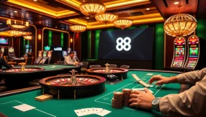 Experience the excitement of uu88 with a modern casino setting showcasing thrilling games.