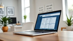 Engaging interface of a Resume Builder showcasing customizable templates on a laptop.