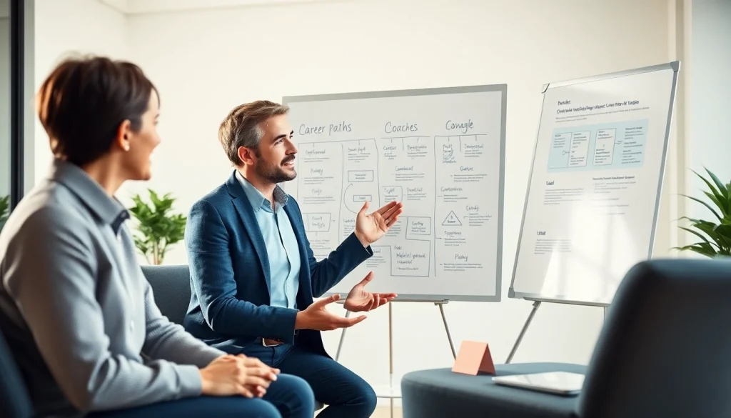 Engaging session of career coaching Gaithersburg, MD showcasing a professional dialogue.