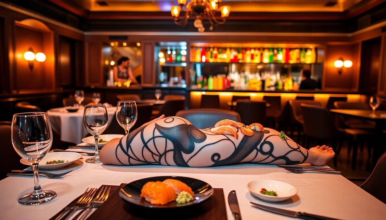 Experience the art of Body sushi at Club Noir, a luxurious dining destination in St Martin.