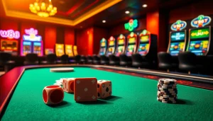 Engage in thrilling gameplay with link to w88 at a luxurious casino featuring poker, dice, and slot machines.