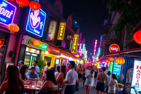 Explore 하노이밤문화 in vibrant nightlife scenes, showcasing lively bars and clubs filled with energy.