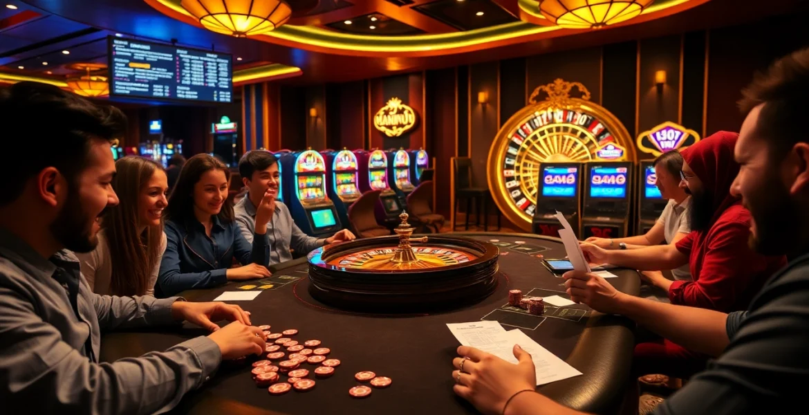 Experience thrilling gaming action at nhà cái f168 with vibrant casino visuals.