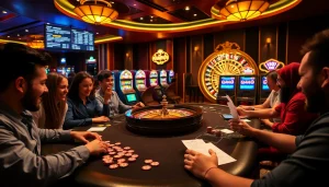 Experience thrilling gaming action at nhà cái f168 with vibrant casino visuals.