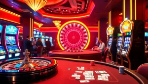 Intensely engaged players enjoying high-stakes poker at a casino themed around 11UU.