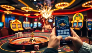 Experience the excitement of Sunwin with advanced online gambling features and vibrant casino visuals.