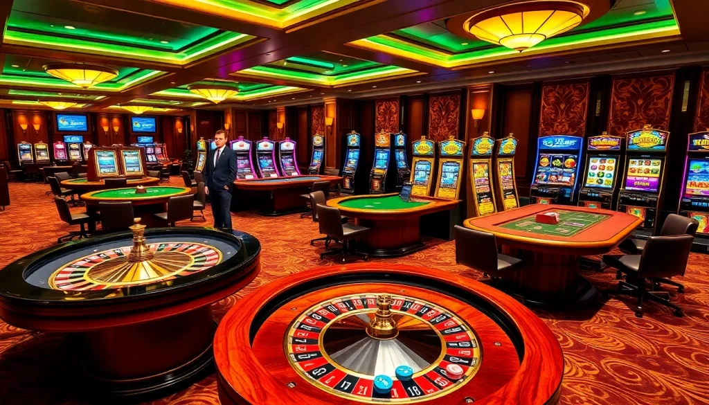 KJC players enjoying high-stakes poker at an elegant casino gaming table.