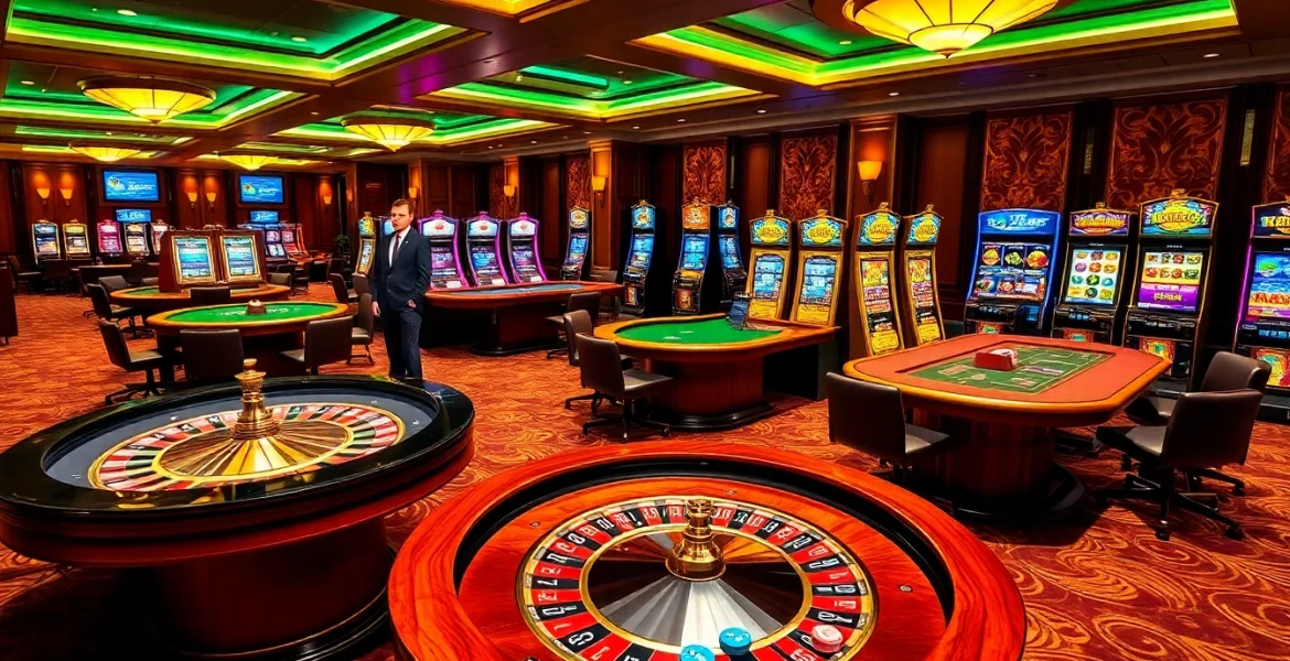 KJC players enjoying high-stakes poker at an elegant casino gaming table.