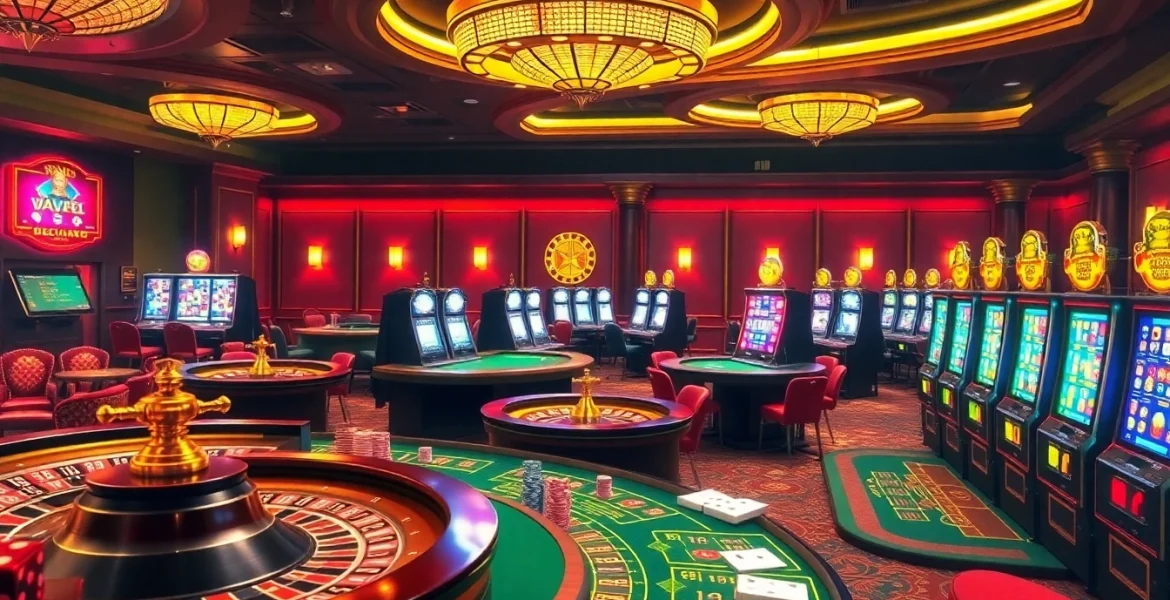 Engaging players in action at 32win 3 casino tables, showcasing vibrant gambling elements.