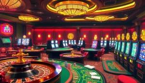 Engaging players in action at 32win 3 casino tables, showcasing vibrant gambling elements.