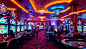 Experience the thrill of nổ hủ at a lively casino slot machine game.