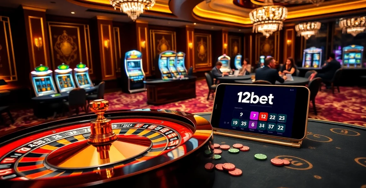 Experience thrilling casino gameplay with 12bet's high-stakes poker and roulette.