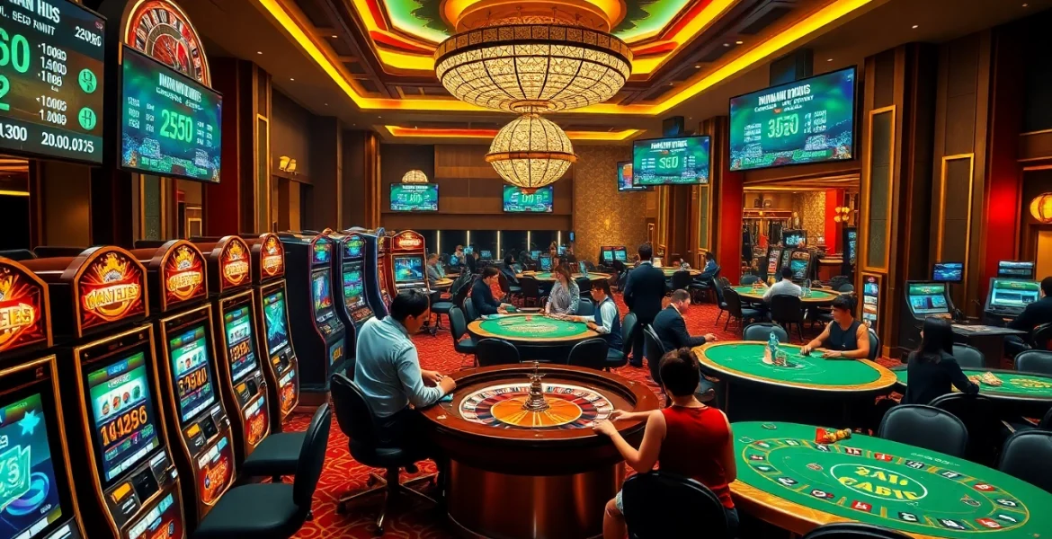Engage with the excitement of gambling at a lavish casino, exploring strategies and tips like "Nếu như vậy bám vào đây".