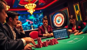 Experience the excitement of DAGA betting with vibrant casino elements like poker chips and roulette wheels.