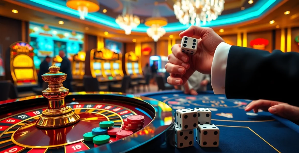 Experience the thrill of AF88 with vibrant casino games and players enjoying their bets.