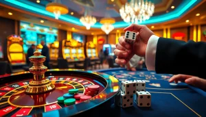 Experience the thrill of AF88 with vibrant casino games and players enjoying their bets.