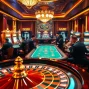 Experience the excitement at GG88's luxurious casino, highlighting vibrant gaming action.