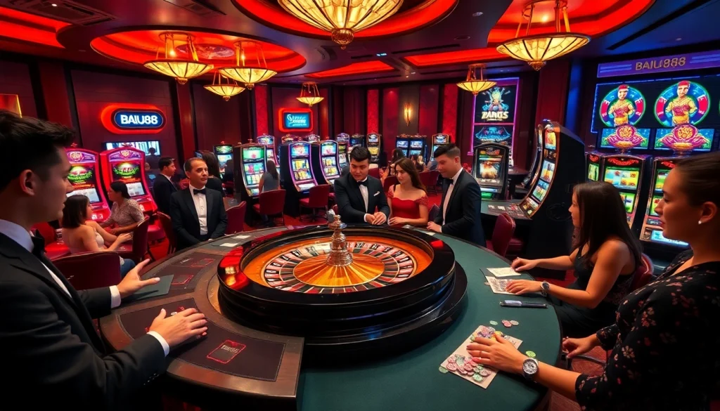 Gambler placing bets at the roulette table, showcasing online gambling at https://babu88.global/ with vibrant visuals.