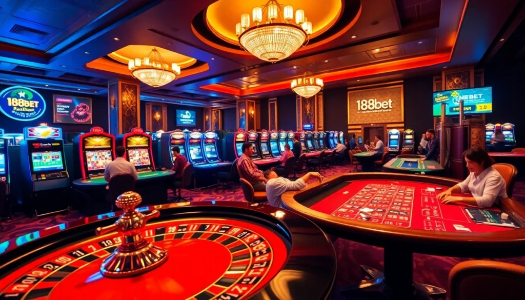 Experience the thrill of betting with link 188bet in a modern casino setting filled with exciting games.