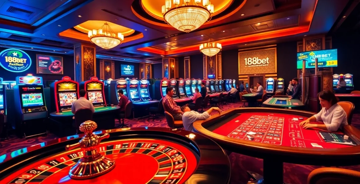 Experience the thrill of betting with link 188bet in a modern casino setting filled with exciting games.