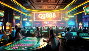 Experience online gaming excitement at https://gg888.info/ with a vibrant casino atmosphere filled with diverse players and modern gaming interfaces.