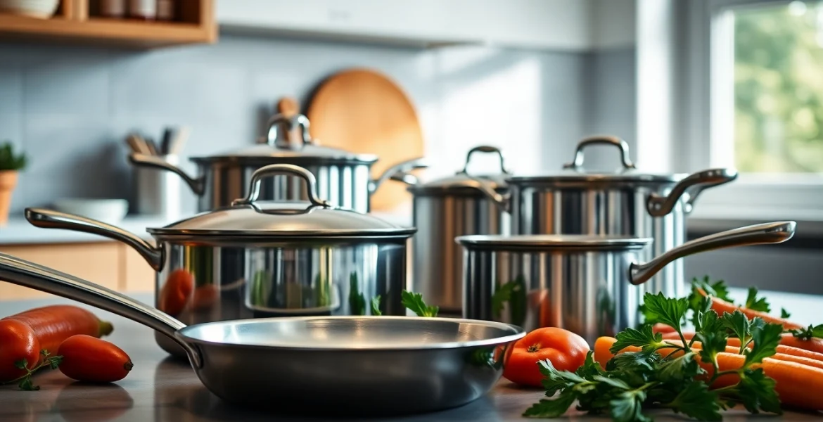 Shop premium WMF cookware NZ that combines quality and design in a beautiful kitchen setting.