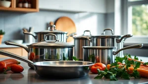 Shop premium WMF cookware NZ that combines quality and design in a beautiful kitchen setting.