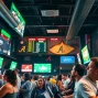 Engaging atmosphere at sports betting sites Alabama with fans placing bets in a lively sportsbook.