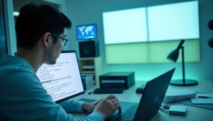 Efficient translation workspace showcasing 有道翻译下载 on digital devices.