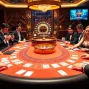 Experience thrilling baccarat action at XX88 casino with luxurious tables and eager players.