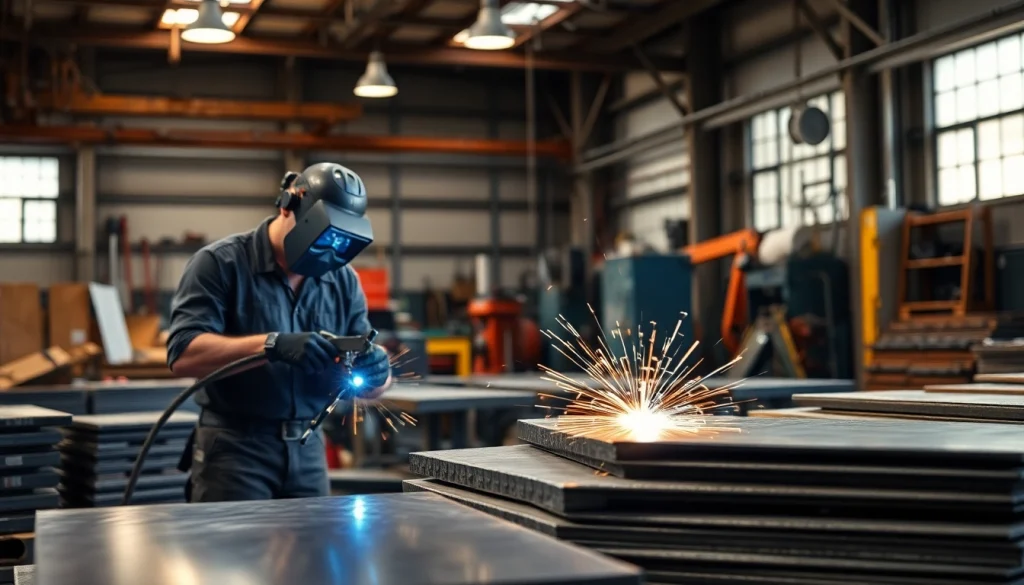 Crafting custom steel fabrication components in a professional workshop setting.