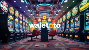 Menampilkan logo walettoto di lingkungan permainan yang dinamis dan menarik