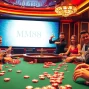 Engage in thrilling casino gaming at MM88 with vibrant poker and roulette scenes.